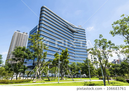 Building view of the Taipei Far Eastern Telecom Park (Tpark) in New Taipei City, Taiwan. Building view of the Taipei Far Eastern Telecom Park (Tpark) in New Taipei City, Taiwan. 106683761