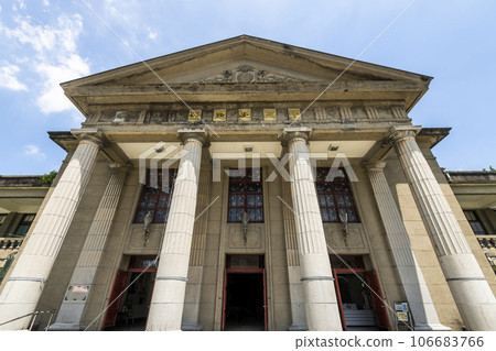 Building view of the Banqiao 435 Art Zone in New Taipei City, Taiwan. 106683766