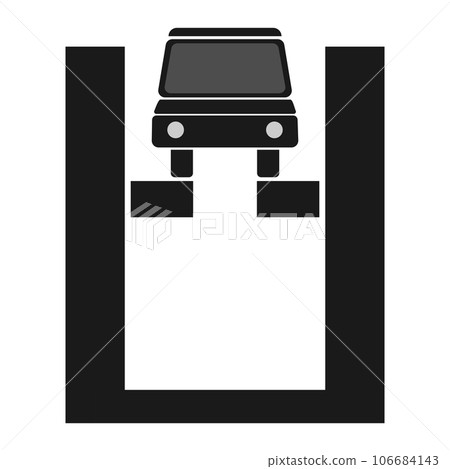 car lift hydraulic icon vector illustration design 106684143