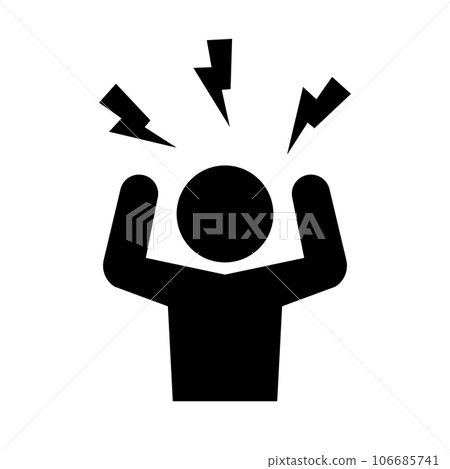 angry person pictogram 106685741
