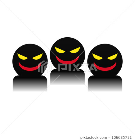 A group of three suspicious people. criminal group. vector. A group of three suspicious people. criminal group. vector. 106685751
