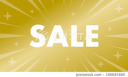 SALE concentrated line sale golden background simple 106685880