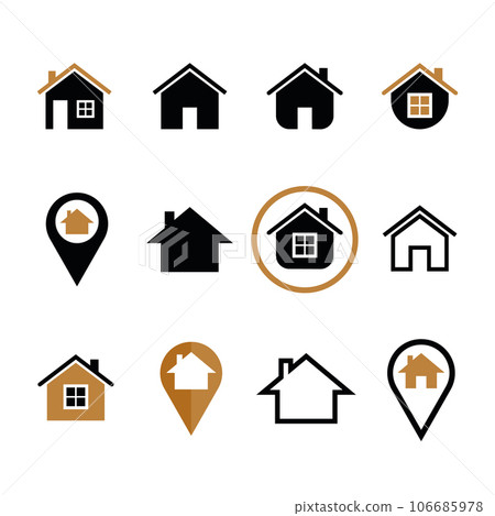 Houses icon set for web sites and user interface 106685978