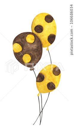 Watercolor painting of Bunch of Balloons. 106686034