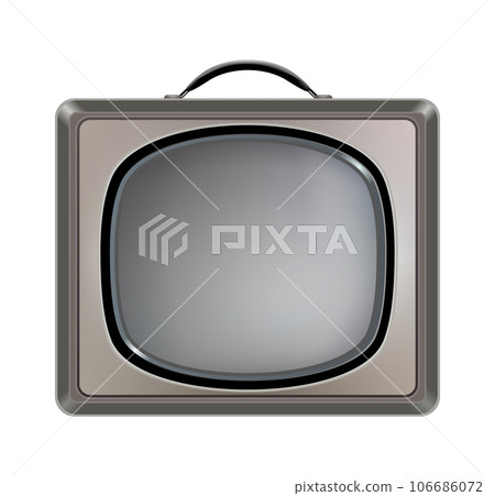 Vector retro tv portable isolated on white Vector retro tv portable isolated on white 106686072