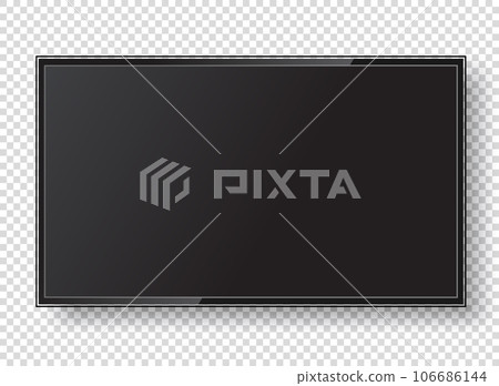lcd tv screen isolated transparent background vector flat black television panel glass border realistic blank led smart lcd tv screen isolated transparent background vector flat black television panel glass border realistic blank led smart 106686144