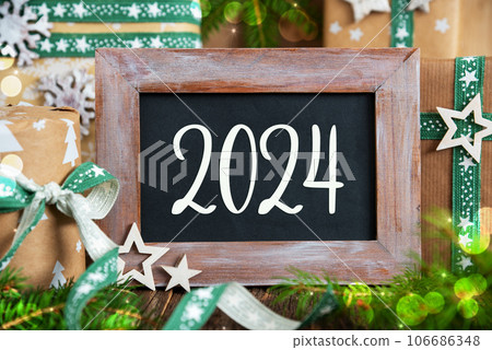 Text 2024 With Sustainable Christmas Decoration 106686348