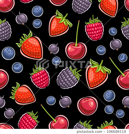 Vector Berry Seamless Pattern Vector Berry Seamless Pattern 106686518