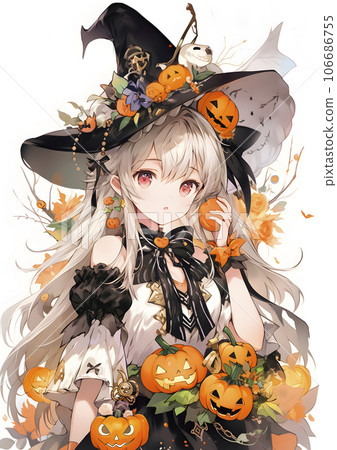 Cute witch girl for Halloween "AI generated image" Cute witch girl for Halloween "AI generated image" 106686755