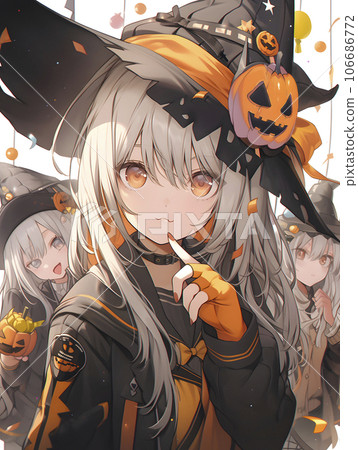 萬聖節的可愛女巫“AI 生成圖像” 萬聖節的可愛女巫“AI 生成圖像” 106686772