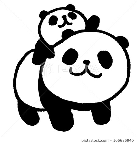 可愛的大頭熊貓寶寶 可愛的大頭熊貓寶寶 106686940