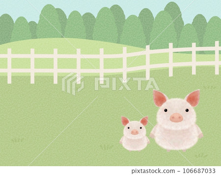 Pig background (drawing paper) 106687033