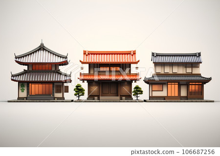日式建築/旅館（3D象形文字） 106687256