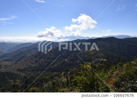 Climbing from Mt. Taishaku to Mt. Tashiro, Fukushima Prefecture 106687676