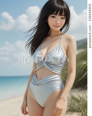 A swimsuit lady A swimsuit lady 106688809