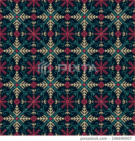 Latvian embroidery vector seamless pattern 75 106690007