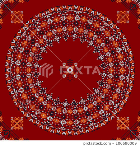 Latvian embroidery vector seamless pattern 77 Latvian embroidery vector seamless pattern 77 106690009