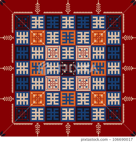 Latvian embroidery vector seamless pattern 82 Latvian embroidery vector seamless pattern 82 106690017