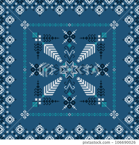 Latvian embroidery vector seamless pattern 86 106690026