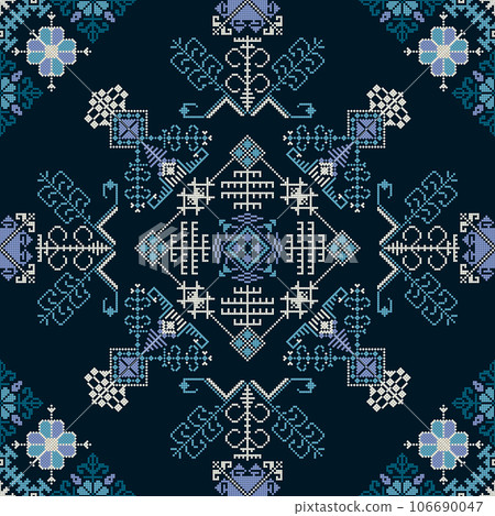 Latvian embroidery vector seamless pattern 97 Latvian embroidery vector seamless pattern 97 106690047