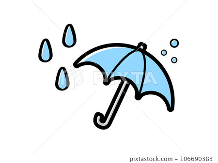 簡單的手寫天氣標記-大雨- 106690383