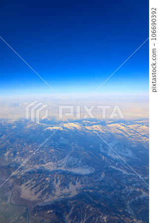 Tohoku region in winter seen from above Tohoku region in winter seen from above 106690392