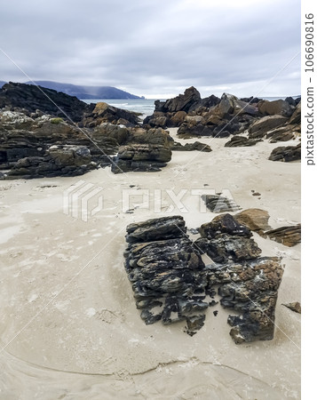 Beautiful Tramore beach in Rosbeg, County DOnegal, Ireland 106690816