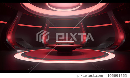 Velvet Futuristic Cylinder Scene 106691863