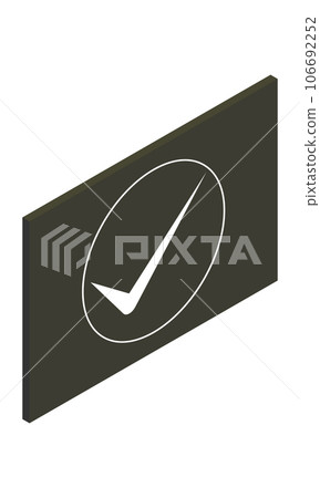 Checklist 6_Checked icons (horizontal, isometric, right facing, document, no text, monochrome, 1 sheet) Checklist 6_Checked icons (horizontal, isometric, right facing, document, no text, monochrome, 1 sheet) 106692252