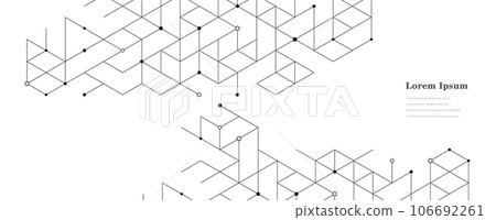幾何抽象六邊形科學背景透明 106692261