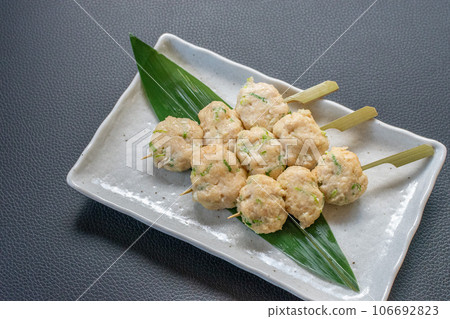 Homemade raw meatball skewers Homemade raw meatball skewers 106692823