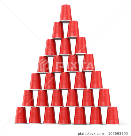 Set of pastic disposable party cup for juice, fresh, beer on white background. Set of pastic disposable party cup for juice, fresh, beer on white background. 106693893