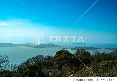 Kasaoka Islands seen from Genkodai on a clear winter day 2 Kasaoka City, Okayama Prefecture 106694132