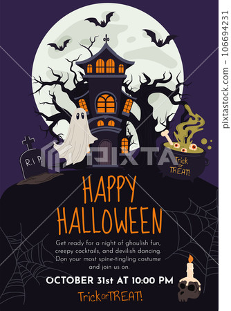 Halloween poster, party invitation, template Halloween poster, party invitation, template 106694231