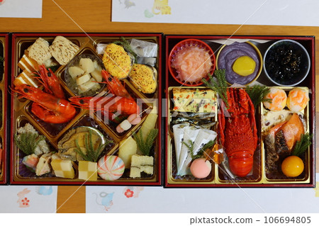 元旦拍攝的御節料理照片 元旦拍攝的御節料理照片 106694805