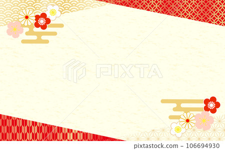 Japanese paper background texture-2024 New Year's card 106694930