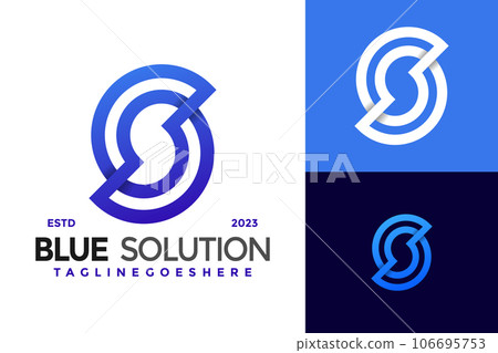 Blue Solution Letter S logo design vector symbol icon illustration Blue Solution Letter S logo design vector symbol icon illustration 106695753