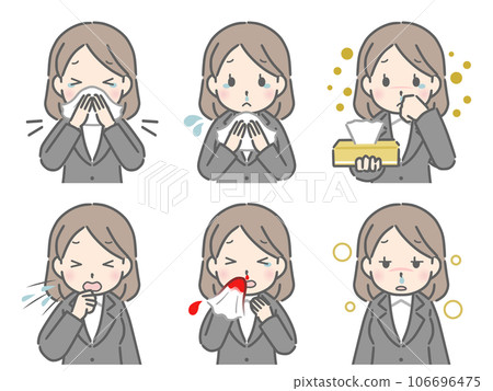 A young woman with a nose abnormality (suit) A young woman with a nose abnormality (suit) 106696475