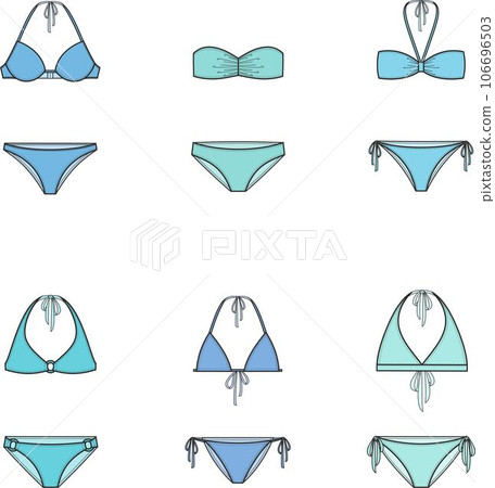 Womens two piece bikini swimsuit. 106696503