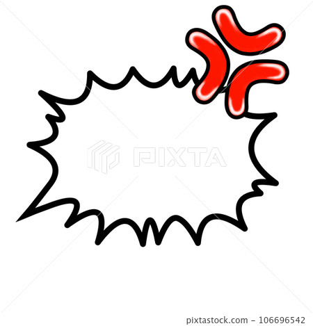 Explosion bursting speech bubble with angry emotion symbol Explosion bursting speech bubble with angry emotion symbol 106696542