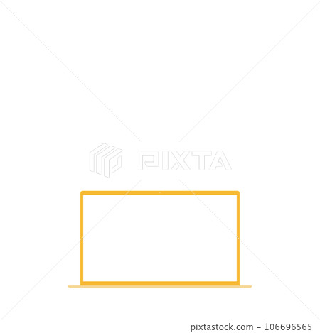 白屏筆記本電腦（16:9，正面，橙色，1 台電腦） 106696565