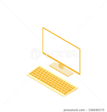 白屏鍵盤專用顯示器（16:9、等距、左向、橙色、1 個顯示器） 106696575