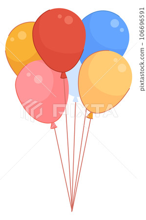 Colorful balloons bunch. Holiday party decoration icon 106696591