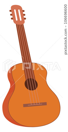Guitar icon. Classic acoustic string music instrument Guitar icon. Classic acoustic string music instrument 106696600