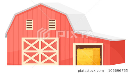 Barn cartoon icon. Farm symbol. Agricultural building Barn cartoon icon. Farm symbol. Agricultural building 106696765