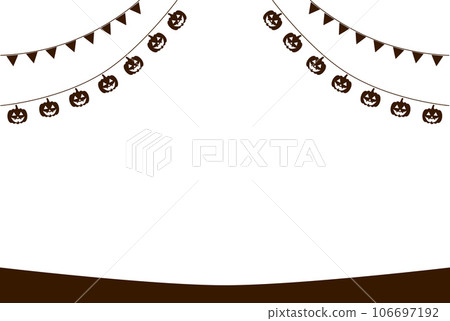 萬聖節花環和南瓜框架 萬聖節花環和南瓜框架 106697192