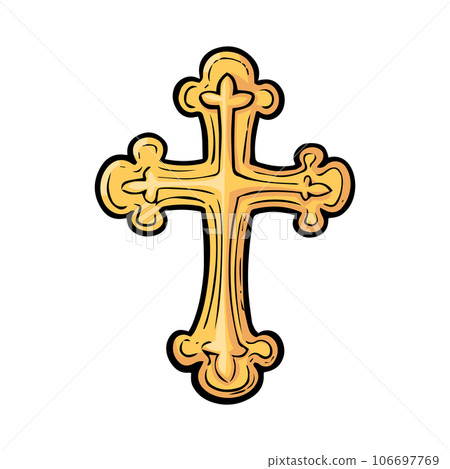 手繪十字架 106697769