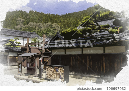 鳥取縣八津郡智頭町石谷家住宅智頭宿水彩畫風 鳥取縣八津郡智頭町石谷家住宅智頭宿水彩畫風 106697982