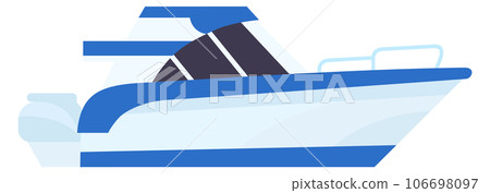 Modern speed yacht color icon. Marine ship 106698097