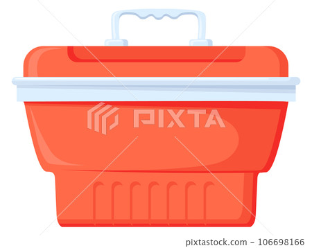 Plastic container cartoon icon. Portable delivery box Plastic container cartoon icon. Portable delivery box 106698166